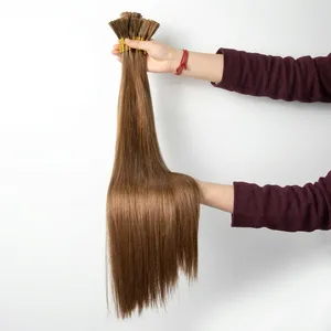 Extensiones de Cabello Humano Liso Marrón, Color Natural, 100% Cabello Virgen sin Procesar, a Granel - Product Image 1