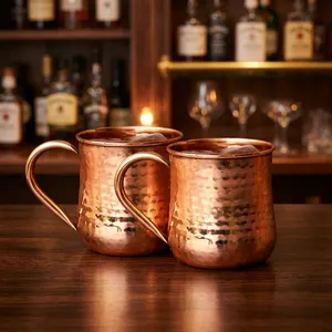Mug à boisson en cuivre martelé, étanche, compatible lave-vaisselle et micro-ondes, design sportif - Product Image 6