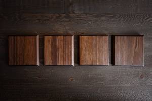 Posavasos Cuadrados de Madera de Nogal y Arce Premium, Ecológicos, Personalizables en Tamaño y Grosor, Estilo Moderno, Artesanía MS, para Hogar y Hotel - Product Image 2