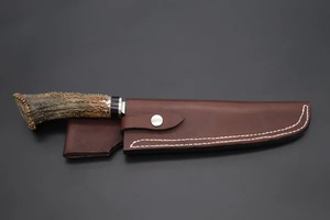 Custom Handmade Modern Chef <b>Knife</b> Extra <b>Sharp</b> Forged Damascus Steel Blade 8in Length Ambidextrous 3.0mm Thickness Horn Handle - Product Image 5