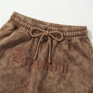 Marble-Wash Brown Crop Top & Wide-Leg <b>Sweat</b> <b>Set</b> — Vintage-Inspired Athleisure Lounge <b>Set</b> | OEM Casual & Streetwear Manufacturer - Product Image 6