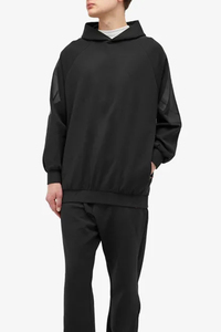 Sudadera de Invierno para Hombre, Negra, con Capucha, Forro Polar, Transpirable, Ecológica, de Corte Holgado, Manga Regular, Tejida en Poliéster, Estilo Urbano - Product Image 3