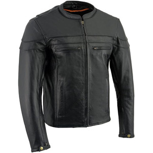SAMROZ SPORTS Unisex Black <b>Buffalo</b> Leather Cruiser <b>Motorcycle</b> <b>Jacket</b> Full Sleeve Ventilation Windproof High Quality 220g All - Product Image 1