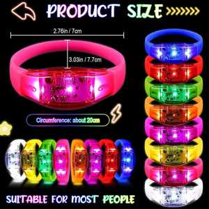 Pulsera Luminosa LED para Actividades al Aire Libre, Pulsera Luminosa Interactiva con Control Central para Conciertos, con Logotipo Personalizado - Product Image 3