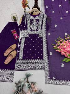 Trajes Punjabi Tradicionales para Mujer 2026, Ropa Pakistaní de Invierno para Fiesta, Últimos Modelos, Hechos a Medida, de Seda, Corte Ajustado, Reversibles - Product Image 6