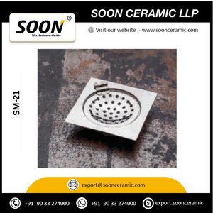 SOON SL-21 Siphon de sol carré en acier inoxydable de 5,5 pouces, design moderne, surface brossée, anti-corrosion, pour salle de bain et douche - Product Image 6