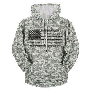 Custom Winter Embroidered Streetwear Clasp Heavyweight Acid Wash High Quality <b>Pullover</b> Hoodies <b>Men's</b> Camouflaged - Product Image 1