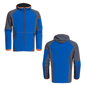 Men's Windproof Hooded <b>Jacket</b> Sporty Zipper Closure Regular Fit Solid Color Polyester Nylon Shell Autumn Wear - Product Image 3