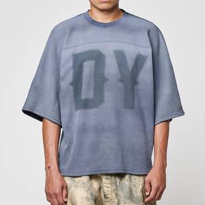 Haut streetwear oversize en maille gaufrée Performance, maillot de football américain personnalisé à manches courtes en coton thermique - Product Image 1