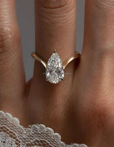 IGI/GIA Lab Grown Cut Diamond Vintage 14K Anillo de boda/compromiso amarillo Unisex Oro blanco fino para fiesta de aniversario-Worthy - Product Image 2