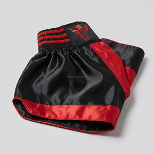 Pantalones Cortos de Boxeo Personalizados para Hombre, de Color Combinado, en Satén Premium de Poliéster/Algodón, Duraderos y Transpirables, para Kickboxing, Venta al Por Mayor, con Logotipo Muay - Product Image 6