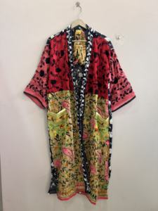 Venta al por mayor de Kimonos Largos de Viscosa Georgette Hechos a Mano con Diseño Phulkari, Chaqueta Tipo Duster, Regalo para Damas de Honor - Product Image 5