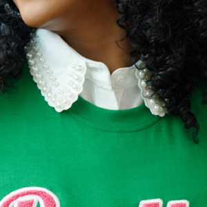 Camiseta Chenille Bonita Verde Rosa de Algodón Premium Estilo Casual Urbano para Hermandades - Product Image 4