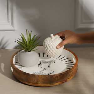 Plateau de service alimentaire en bois artisanal, design polyvalent, durable, de haute qualité, qualité export, pour hôtels et restaurants - Product Image 4