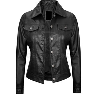 Chaqueta de Cuero para Mujer, Estilo Moderno, Cómoda, Precio al por Mayor, Nueva Llegada - Product Image 2