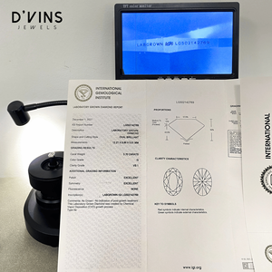 D'vins Jewels Precio al por Mayor Diamante Ovalado de 3CT D VVS CVD Relleno Suelto Corte 3EX Diamante Cultivado en Laboratorio Surat para Fabricación de Joyas - Product Image 5