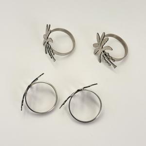 Nouveau produit, vente chaude, ensemble de 4 anneaux de serviette en acier inoxydable, design luxueux pour la table, la maison, l'hôtel, le restaurant et les cadeaux de mariage - Product Image 3