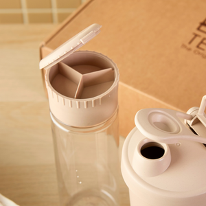 OHBOTTLE Bottiglia d'Acqua Portatile in Tritan con Porta Pillole, Design Coreano Riutilizzabile, Articolo Promozionale con Stampa Serigrafica, Prodotto in Corea - Product Image 3