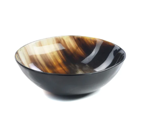Élégant plat en corne de buffle disponible en différentes tailles, bol à raser en corne de vache naturelle, idéal pour servir des salades - Product Image 2