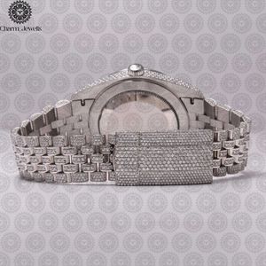 Montre pour femme Charm_Jewells en acier inoxydable avec diamants, cadran analogique rond, cristal saphir, luxe et mode, 38 mm, fermoir pliant - Product Image 2