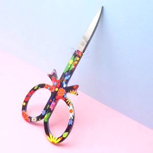 Ciseaux droits professionnels EasyNail en acier inoxydable, nouveau design aile de fleur, pour cuticules, manucure, pédicure, ongles et sourcils - Product Image 2