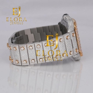 Reloj de Diamantes Moissanite de Calidad Premium para Reuniones de Negocios, Fiestas, Bodas y Eventos Especiales, Disponible para la Venta - Product Image 2