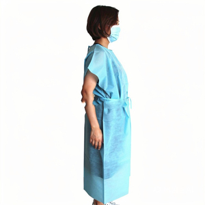 Robe d'hôpital à manches courtes pour patiente avec ceinture, robe d'allaitement d'été pour femme, robe à col rond pour femme - Product Image 6