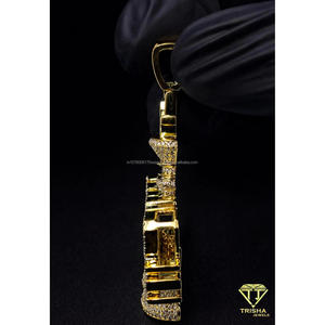 Collar de Lujo con Colgante de Rey de Ajedrez Iced Out, con Diamantes de Moissanita, Cadena de Oro Estilo Hip Hop, Regalo - Product Image 5