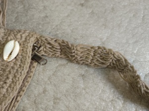Sac à bandoulière marron en crochet avec franges et pompons, sac à main décoré de coquillages, fermeture éclair, sac bandoulière pour la plage et les voyages - Product Image 2