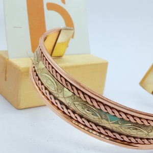 Vintage Ethnic <b>Copper</b> Alloy Cuff Bracelet Antique Plated Unisex <b>Bangles</b> Jewelry Trendy Wedding Gift - Product Image 3