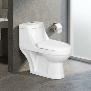 WC monobloc en porcelaine siphonique de luxe pour suites d'hôtels haut de gamme et projets de salles de bain résidentielles premium - Product Image 5
