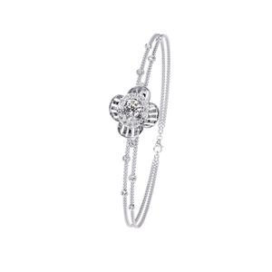 Pulsera de Diamantes de Oro Blanco para Mujer, Corte Brillante Redondo, Diamante Natural con Certificado GIA, Joyería Clásica de Compromiso - Product Image 2