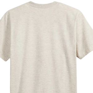 เสื้อยืดผู้ชายไซส์ใหญ่ สีเฮเธอร์โอ๊ตเมล ผ้าฝ้ายพรีเมียม คอกลม แขนสั้น สไตล์ลำลอง ทรงโอเวอร์ไซส์ ทนทาน ใส่ได้ทุกวัน - Product Image 4