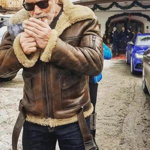 Fur-Quilted Collar Fleeced Fashion Breathable Genuine Leather Latest-Design OEM-Long Sleeved Winter Jackets - Product Image 5