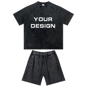 Wholesale t Shirt and <b>Shorts</b> Men <b>Set</b> Two Piece Summer Sweat <b>Shorts</b> <b>Set</b> T-shirt for logo Custom Men t Shirts - Product Image 1