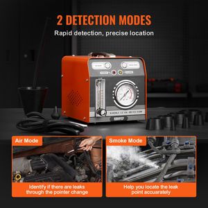 Tester di perdite per auto 12V con macchina del fumo, pompa ad aria e manometro - Product Image 4