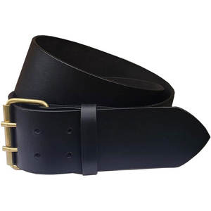 Ceintures de kilt Highlanders de qualité supérieure avec large sangle noire et boucle en laiton à double ardillon, vente en gros OEM ODM - Product Image 1