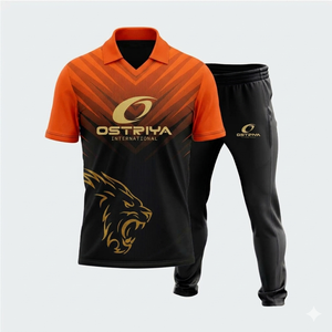 ชุดเสื้อและกางเกงคริกเก็ตแขนสั้นผู้ชายขายดีประจำปี 2026 พิมพ์ลายด้วยความร้อน ผ้าโพลีเอสเตอร์ 100% แห้งเร็ว ชุดยูนิฟอร์มสำหรับผู้ใหญ่ทุกขนาด - Product Image 4