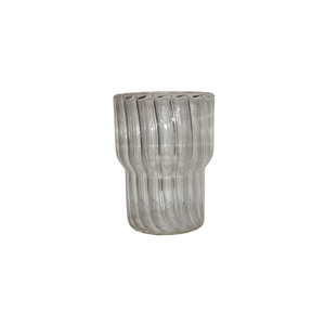 Gobelet à boire en verre transparent à rayures, résistant à la chaleur, réutilisable pour la maison, l'hôtel, le bar - Product Image 4
