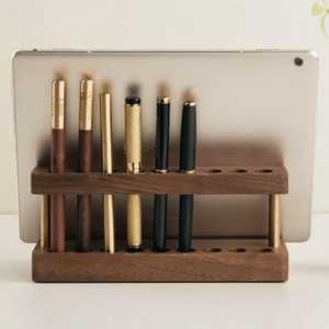 Sustainable Wooden Desk Pen <b>Holder</b> for Workspace Organization - Product Image 3