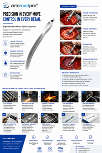 Retractor de Rodilla BLOUNT de 7 Pulgadas (17.8 cm) con Punta de 6 mm, Instrumento Quirúrgico Ortopédico Zetomed Pro - Product Image 3