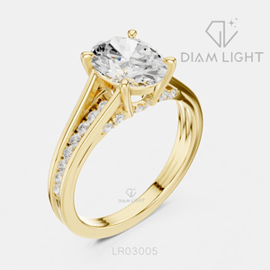 แหวนเพชรทรงรี 1.67 กะรัต แบบคลาสสิก เพชรเลี้ยงในห้องปฏิบัติการ สี F+ ความสะอาด VS+ ตัวเรือนทองคำขาว 14K สำหรับเป็นเครื่องประดับหมั้นสำหรับเธอ - Product Image 6