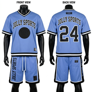Mens Athletic 180 GSM Performance Mesh Football Jersey And Short <b>Set</b> Blue Panel Design Custom Print jersey short <b>set</b> for men's - Product Image 5