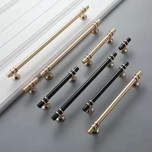 <b>Long</b> Brass Handle Extended Pull Brass and Aluminium Door Handle Straight Line <b>Long</b> Door Handle - Product Image 1