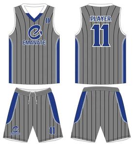 Uniforme de basket-ball pour hommes fabriqué par des professionnels, séchage rapide, grande taille, sans manches, design par sublimation, respirant, 100% polyester - Product Image 2