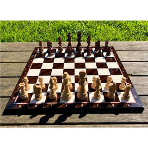 Jeu d'échecs magnétique en bois en gros, 12/15 pouces, portable, pour voyage, jeu de société éducatif, jouet de stratégie d'intérieur avec rangement - Product Image 5