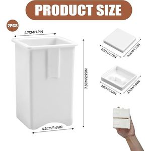 Confezione da 2: Porta maisello da 5oz e Coperture in plastica per dispenser di burro, per pancake e waffle, Accessorio per stoviglie - Product Image 2