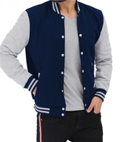 Veste universitaire de baseball personnalisée, veste Letterman haut de gamme en mélange de coton, streetwear, vente en gros, fournisseur OEM ODM, veste universitaire