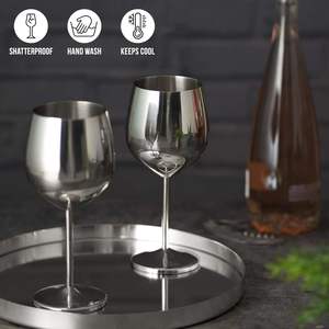 Stainless Steel Gold Plated Sustainable Modern 300ml <b>Wine</b> <b>Goblet</b> for Wedding Christmas Party Bar & Cocktail Use - Product Image 5