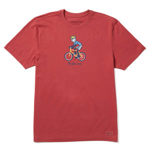 T-shirt à manches courtes pour homme Life Is Good, rouge, avec imprimé, col rond, style décontracté, coupe classique, surdimensionné personnalisé - Product Image 1